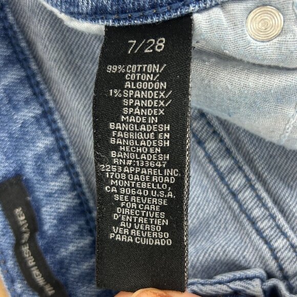 Paige The High Rise Skater Wide Leg Jeans Womens 7/28 Blue Five Pocket Zip Fly - Picture 7 of 9